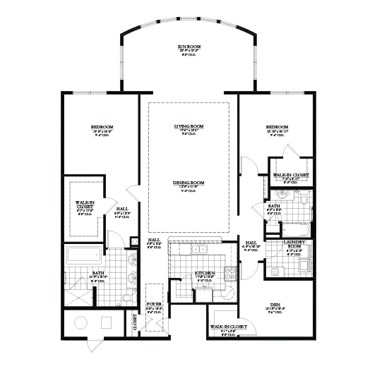 Floor Plan Caspian with Sunroom