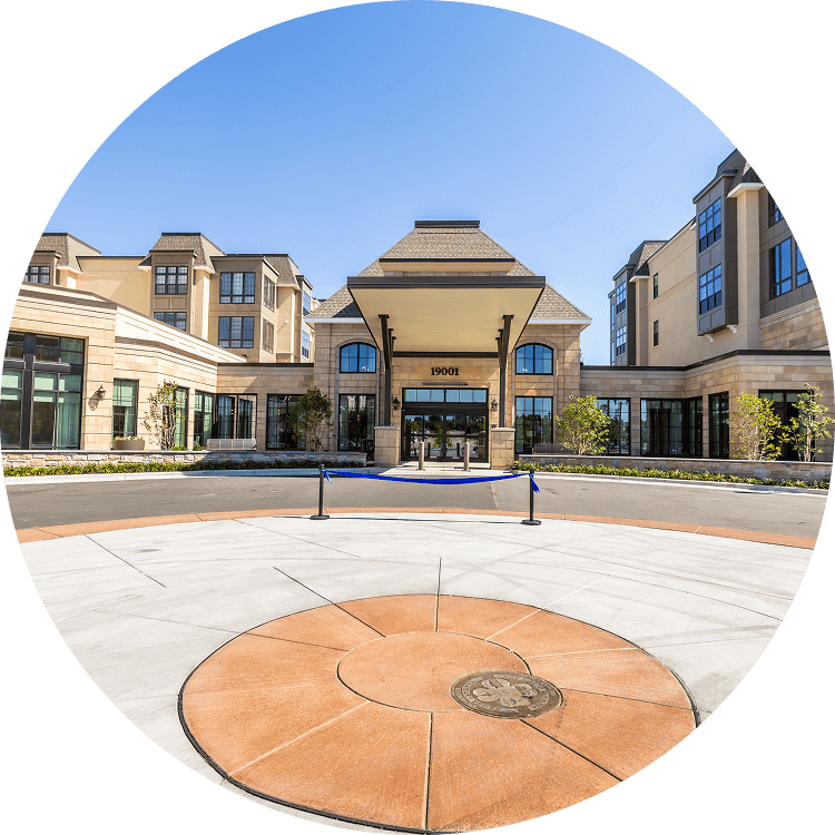 Exterior view of Searstone Retirement Community