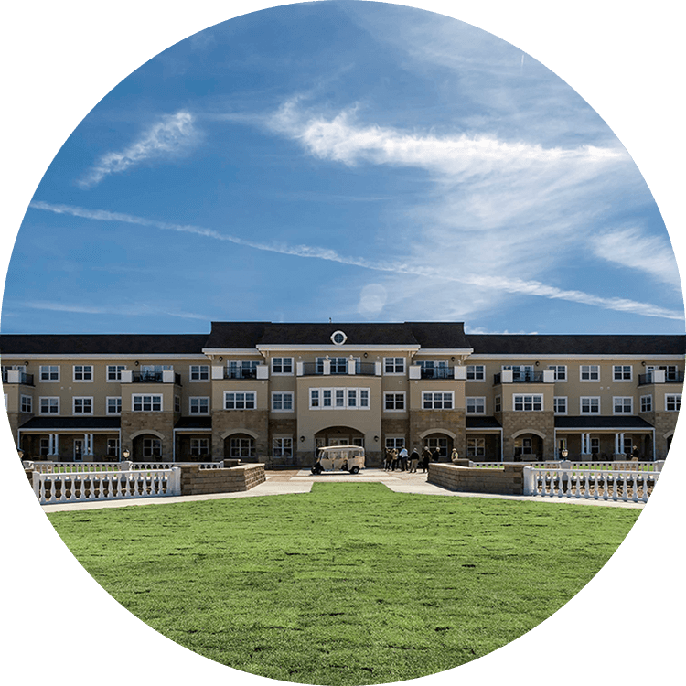 Exterior view of Searstone Retirement Community