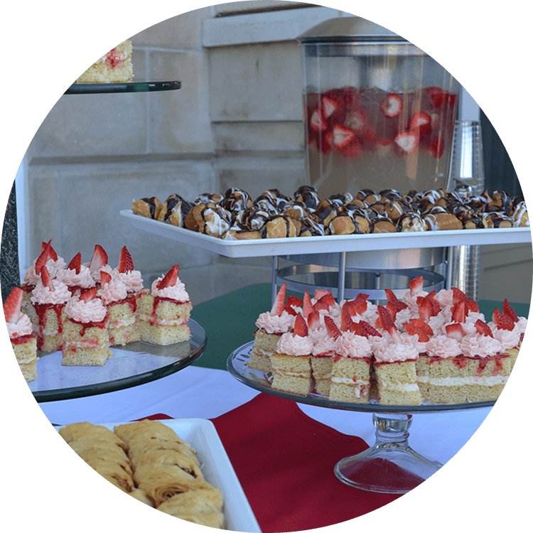 Dessert display at a senior living community event