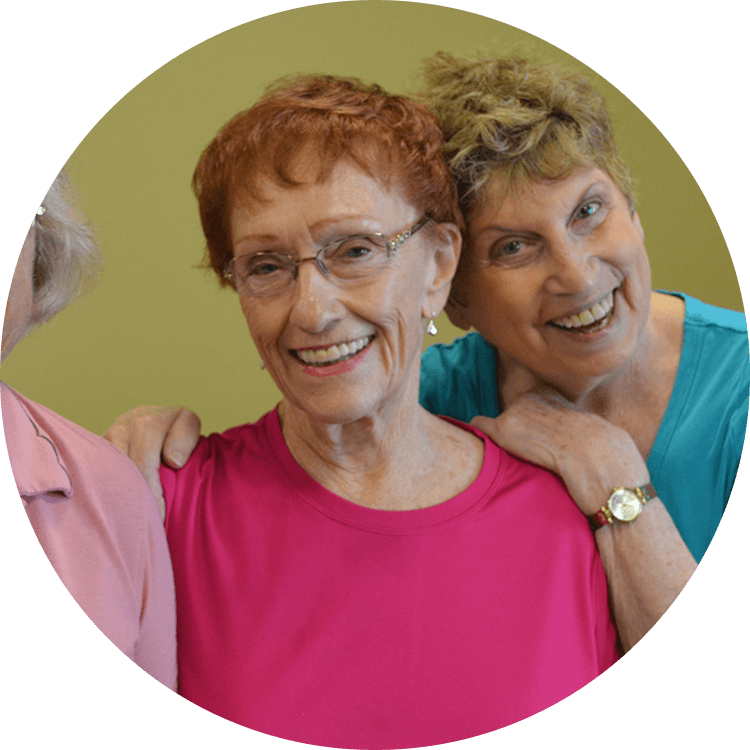 Senior women smiling