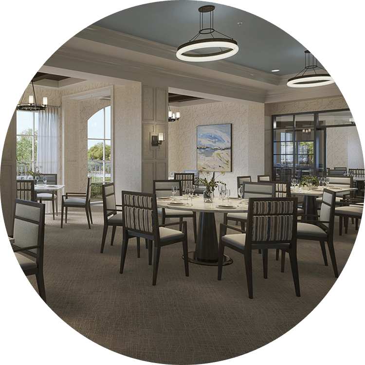 Interior view of a dining venue at Searstone