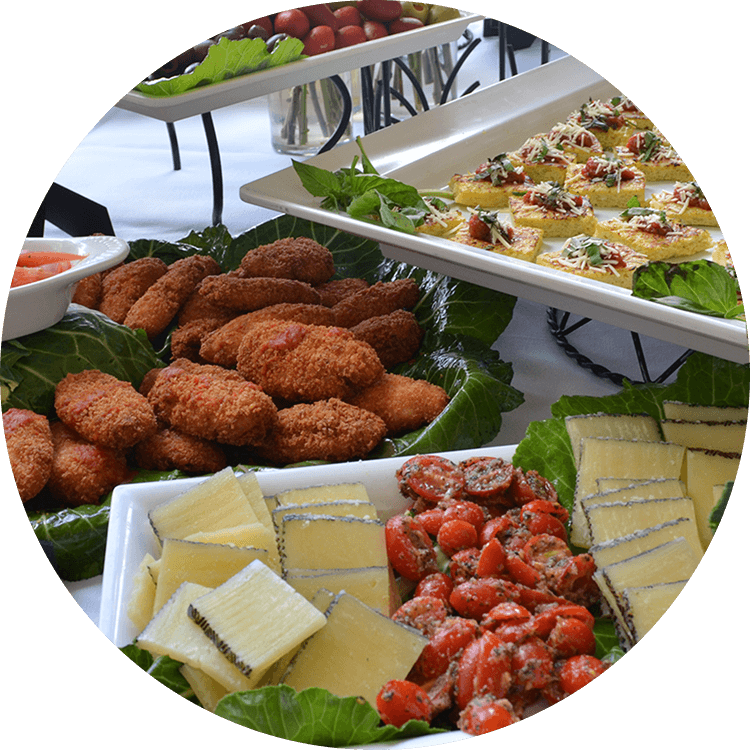Food at a senior living event