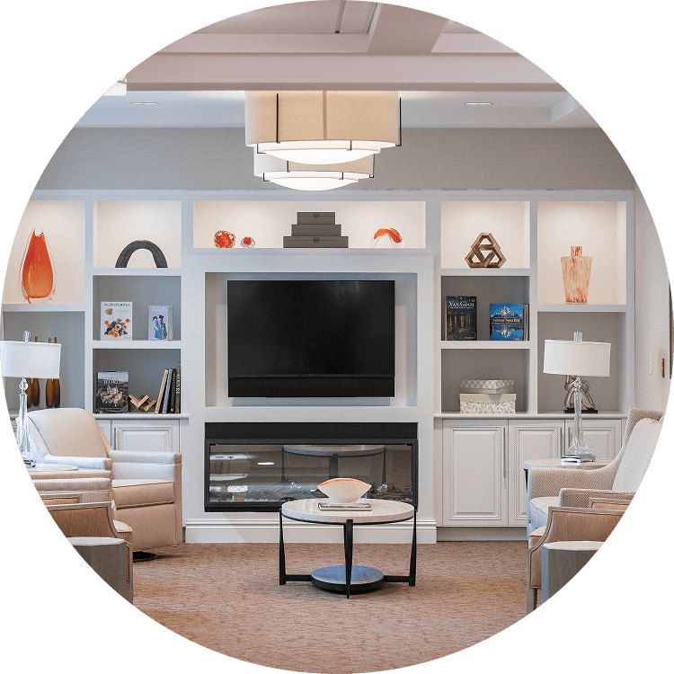 Interior view of a senior living home