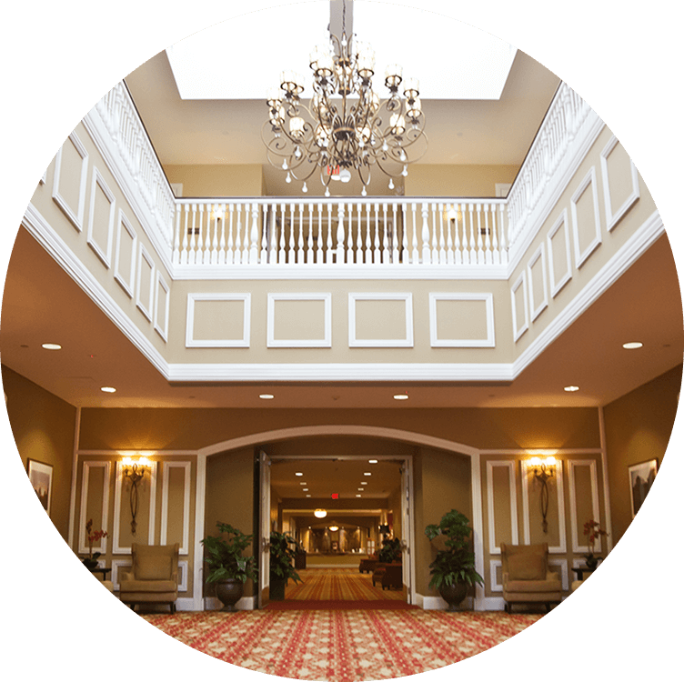 Atrium in a senior living community