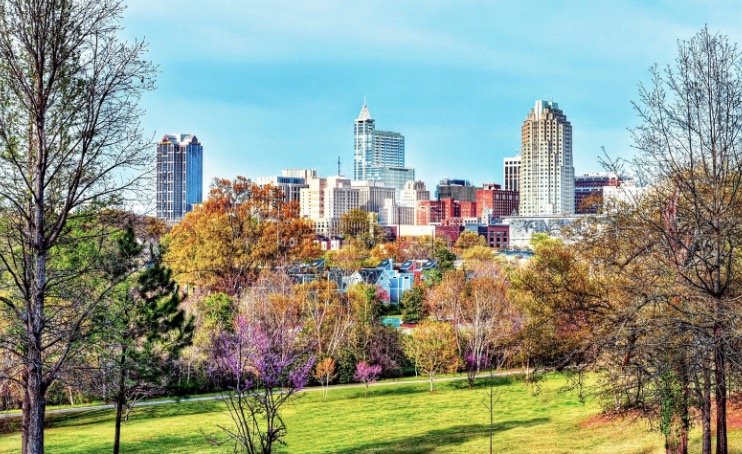 City skyline in North Carolina